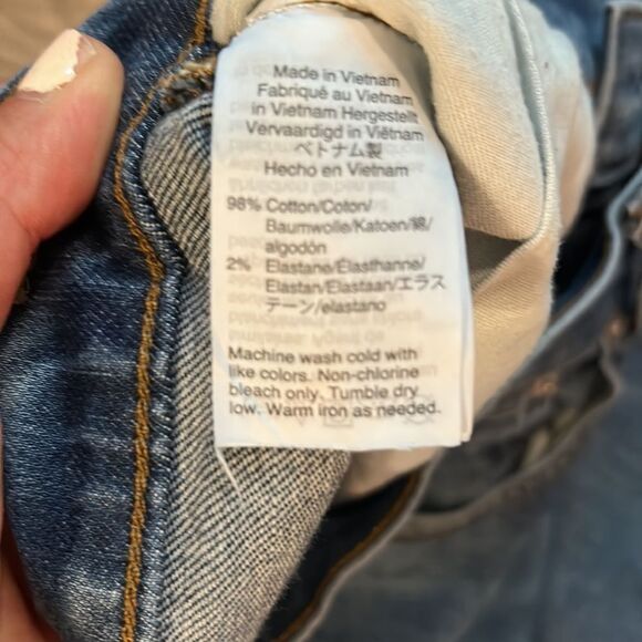 LIKE NEW MADEWELL THE HIGH RISE SLIM BOYJEAN IN MEDIUM WASH NO DISTRESSING 26T - Picture 8 of 9